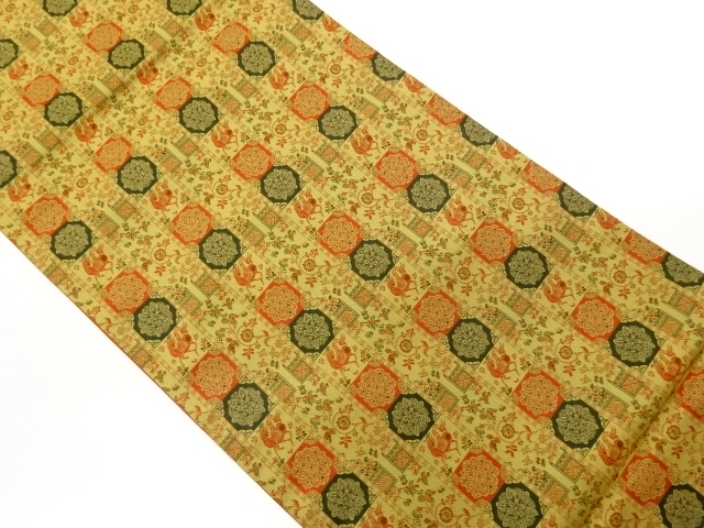 JAPANESE FUKURO OBI / WOVEN FLOWER CREST